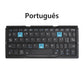 Folding Mini Wireless Keyboard with Three Bluetooth and Stand for Tablet Phone Laptop Bluetooth Keyboard for Android IOS Windows