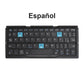 Folding Mini Wireless Keyboard with Three Bluetooth and Stand for Tablet Phone Laptop Bluetooth Keyboard for Android IOS Windows