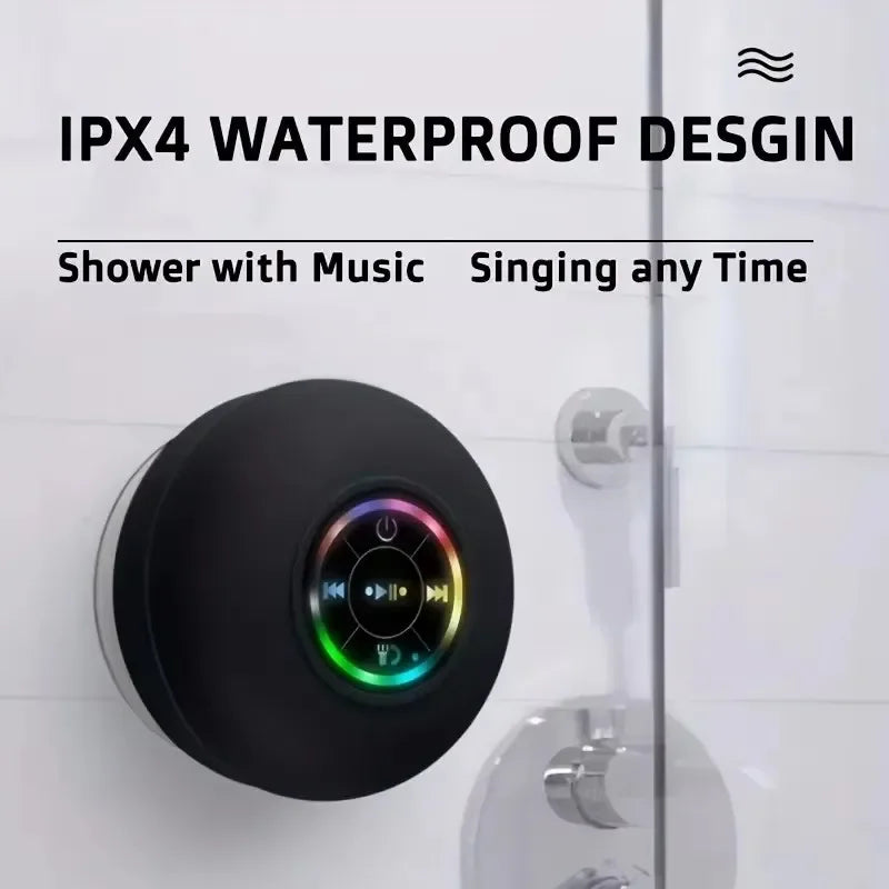 XIAOMI Portable Bluetooth Wireless Mini Speaker Waterproof Bluetooth Speaker LED Light with Suctio Bathroom Loudspeaker Box Home