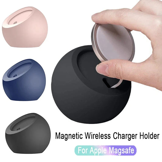 Ball Shape for Magnetic Silicone Charging Holder for Magsafe Apple IPhone 15 14 Pro Max Safe Wireless Charger Dock Station Stand